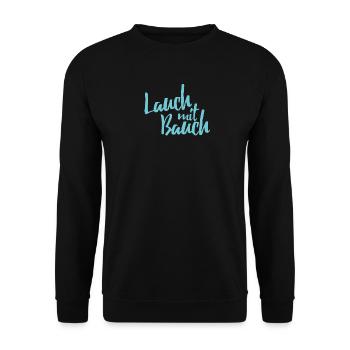 Lauch mit Bauch - Das Originalshirt! - Unisex Pullover - Schwarz - Vorne - Alina (178cm) & Michal (187cm)