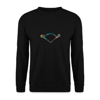 Lacrosse PopArt - Unisex Pullover - Schwarz - Vorne - Alina (178cm) & Michal (187cm)