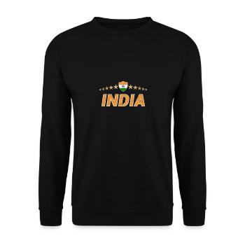 Indien - Unisex Pullover - Schwarz - Vorne - Alina (178cm) & Michal (187cm)