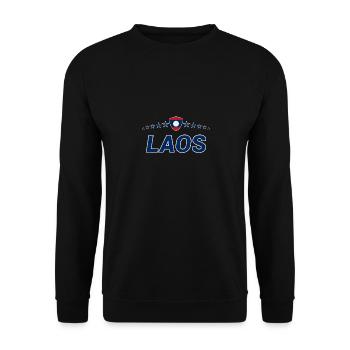 Laos - Unisex Sweatshirt - black - Front - Alina (178cm) & Michal (187cm)