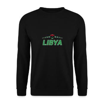 Libyen - Unisex Pullover - Schwarz - Vorne - Alina (178cm) & Michal (187cm)