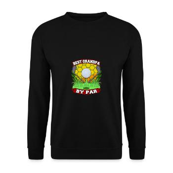 Best Grandpa By Par Granddad Fathers Day - Unisex Sweatshirt - black - Front - Alina (178cm) & Michal (187cm)