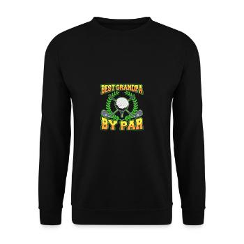 Best Grandpa By Par Granddad Fathers Day - Unisex Sweatshirt - black - Front - Alina (178cm) & Michal (187cm)
