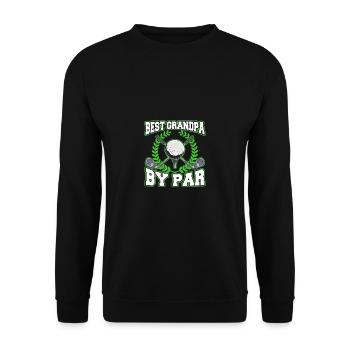 Best Grandpa By Par Granddad Fathers Day - Unisex Sweatshirt - black - Front - Alina (178cm) & Michal (187cm)
