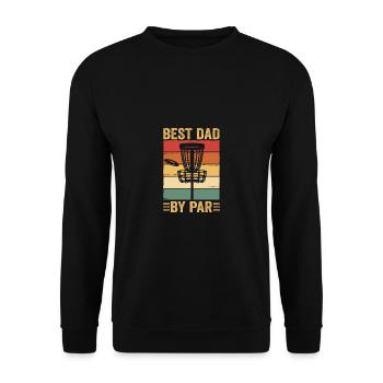 Best Dad By Par Fathers Day Disc Golf - Unisex Sweatshirt - black - Front - Alina (178cm) & Michal (187cm)
