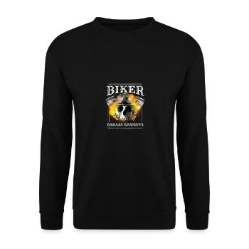 Motard motard Badass Grand-père moto Grand-père - Sweat-shirt Unisexe - noir - Devant - Alina (178cm) & Michal (187cm)