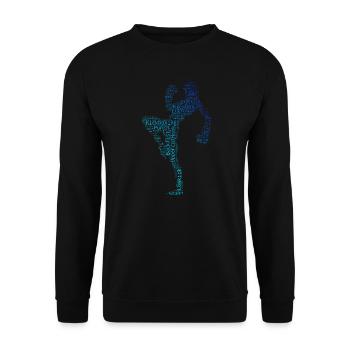 Kickboxing Kickboxing Kickboxer Women Kickboxing - Unisex Sweatshirt - black - Front - Alina (178cm) & Michal (187cm)