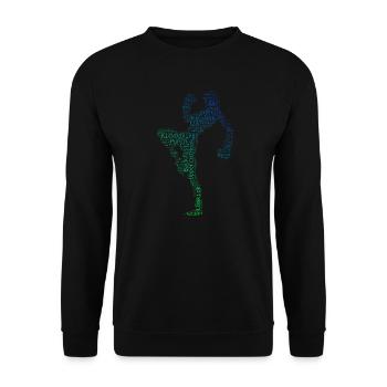 Boxe Kickboxing Kickboxing Hommes Femmes - Sweat-shirt Unisexe - noir - Devant - Alina (178cm) & Michal (187cm)