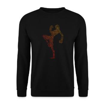 Kickboxen Kickbox Kickboxer Boxing Herren - Unisex Pullover - Schwarz - Vorne - Alina (178cm) & Michal (187cm)