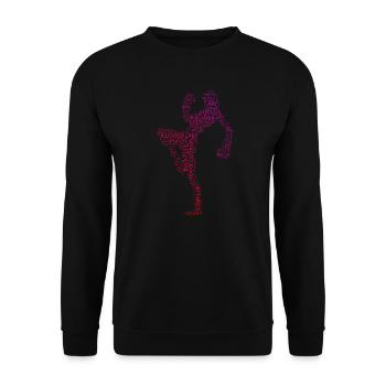 Kickboxen Kickbox Boxing Damen Kickboxer - Unisex Pullover - Schwarz - Vorne - Alina (178cm) & Michal (187cm)