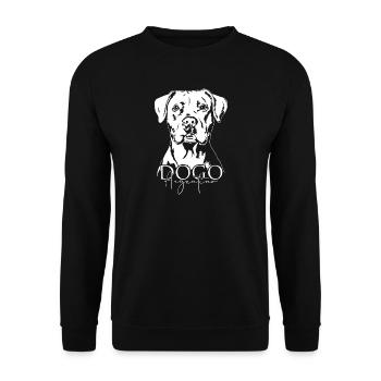 Dogue Argentin Portrait Chien Chien Wilsigns - Sweat-shirt Unisexe - noir - Devant - Alina (178cm) & Michal (187cm)