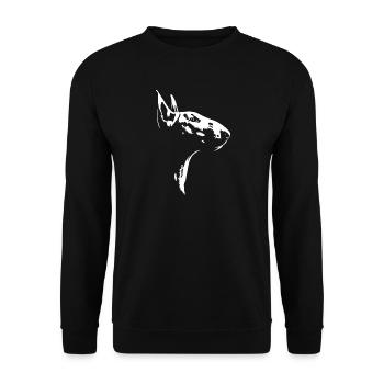 Bull Terrier Silhouette Chien Chien Wilsigns - Sweat-shirt Unisexe - noir - Devant - Alina (178cm) & Michal (187cm)
