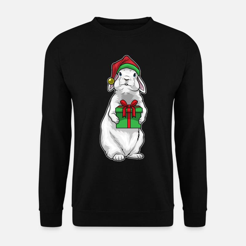 Bunny Christmas Package - Unisex Sweatshirt - black
