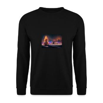 Noël dans la neige - Sweat-shirt Unisexe - noir - Devant - Alina (178cm) & Michal (187cm)