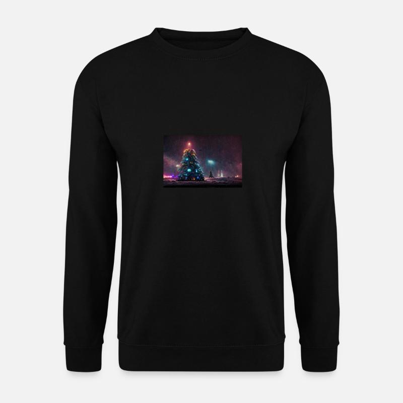 Futuristic Christmas Tree - Unisex Sweatshirt - black