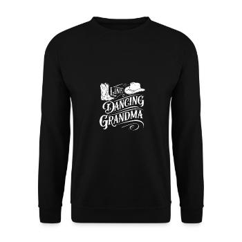 Line Dancing Oma Country Dance - Line Dance Tanzen - Unisex Pullover - Schwarz - Vorne - Alina (178cm) & Michal (187cm)