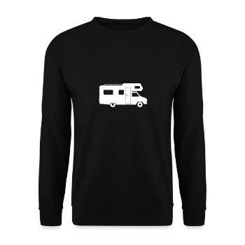 Alcove Camping-car Nature Camping Camping Vacances - Sweat-shirt Unisexe - noir - Devant - Alina (178cm) & Michal (187cm)
