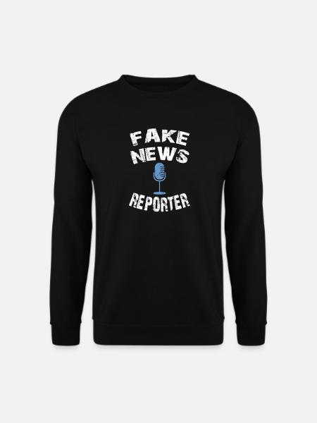 fake news reporter, fake news shirt - Unisex Pullover - Schwarz