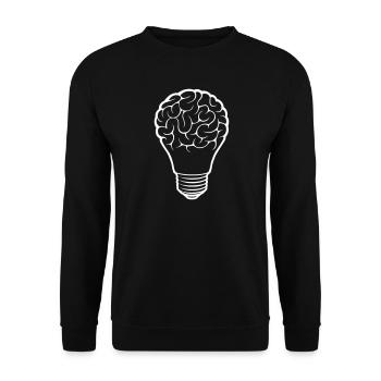Ampoule ampoule ampoule lumière cerveau - Sweat-shirt Unisexe - noir - Devant - Alina (178cm) & Michal (187cm)