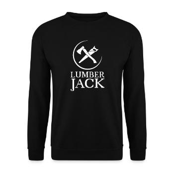 Natur holzfäller Wald Werkzeuge Symbol icon - Unisex Pullover - Schwarz - Vorne - Alina (178cm) & Michal (187cm)