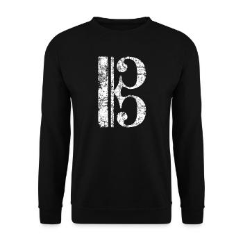 Violin key, tenor key, viola key - Unisex Sweatshirt - black - Front - Alina (178cm) & Michal (187cm)