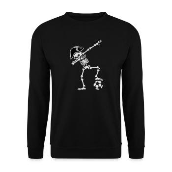 France dab dabbing skeleton soccer football - Unisex Pullover - Schwarz - Vorne - Alina (178cm) & Michal (187cm)