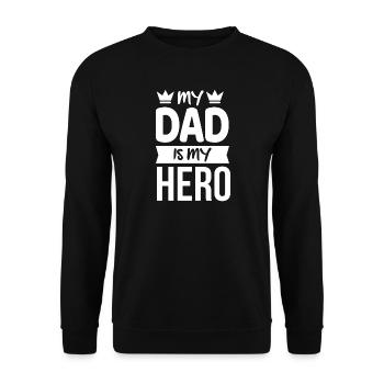 Papa Vater - Unisex Pullover - Schwarz - Vorne - Alina (178cm) & Michal (187cm)