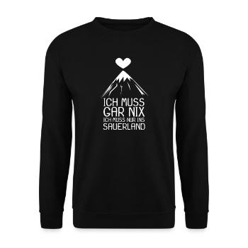 Sauerland Nordrhein-Westfalen - Unisex Pullover - Schwarz - Vorne - Alina (178cm) & Michal (187cm)