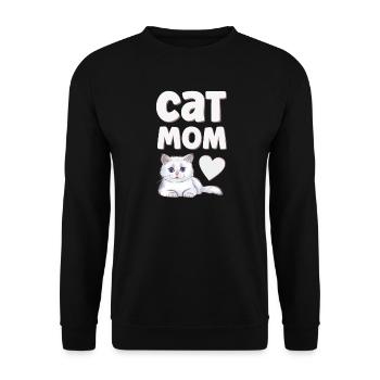 Katze Katzen - Unisex Pullover - Schwarz - Vorne - Alina (178cm) & Michal (187cm)