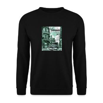 Havanna Cuba - Unisex Pullover - Schwarz - Vorne - Alina (178cm) & Michal (187cm)