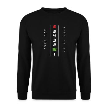 Changement de vitesse moto 1N23456 - ONE DOWN REST UP - Sweat-shirt Unisexe - noir - Devant - Alina (178cm) & Michal (187cm)