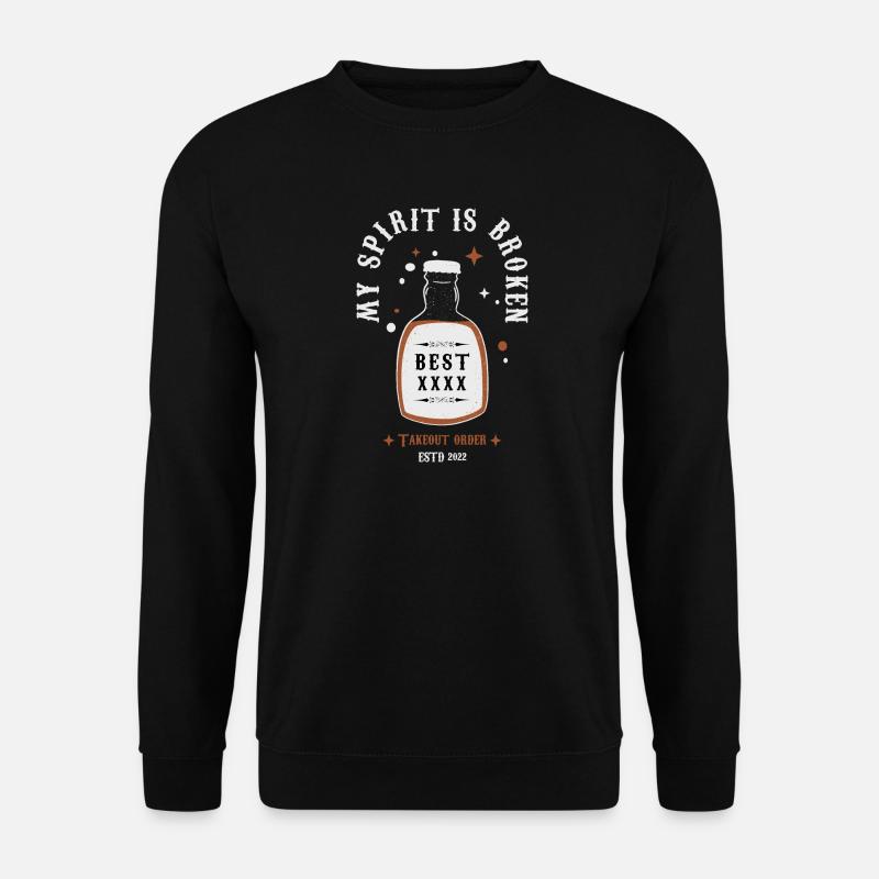 Spiritueller Trinker - Unisex Pullover - Schwarz