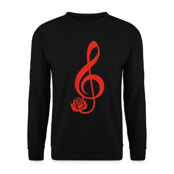 Red soil key in bloom - Unisex Sweatshirt - black - Front - Alina (178cm) & Michal (187cm)