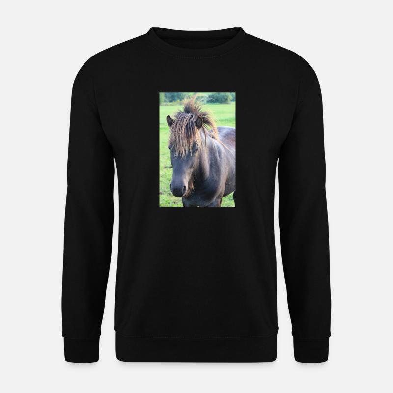Pferd Pferdeposter - Unisex Pullover - Schwarz