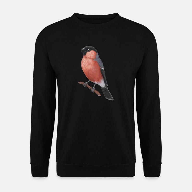 Illustration aquarelle du bouvreuil eurasien - Sweat-shirt Unisexe - noir