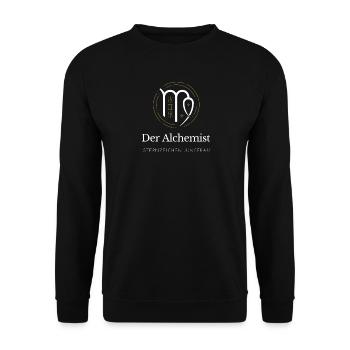 Jungfrau Alchemist Sternzeichen - Unisex Pullover - Schwarz - Vorne - Alina (178cm) & Michal (187cm)