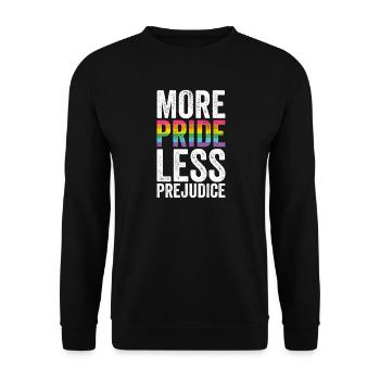 Pride Month LGBT - More Pride, Less Prejudice - Unisex Sweatshirt - black - Front - Alina (178cm) & Michal (187cm)