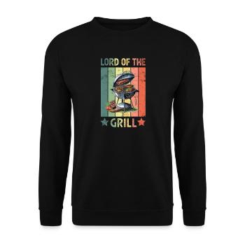 Grill Grillen Grillmeister - Unisex Pullover - Schwarz - Vorne - Alina (178cm) & Michal (187cm)