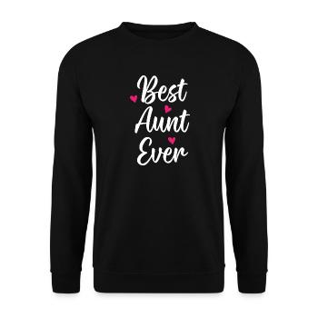 Best Aunt Ever - Unisex Sweatshirt - black - Front - Alina (178cm) & Michal (187cm)