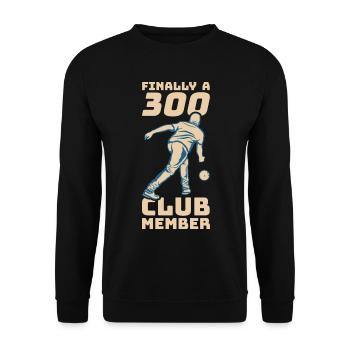 300 Punkte Bowling - Unisex Pullover - Schwarz - Vorne - Alina (178cm) & Michal (187cm)