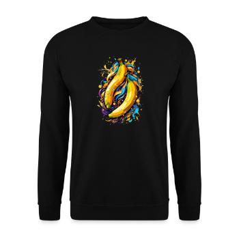 Bananes - Sweat-shirt Unisexe - noir - Devant - Alina (178cm) & Michal (187cm)