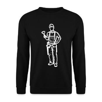 Plombier - Sweat-shirt Unisexe - noir - Devant - Alina (178cm) & Michal (187cm)