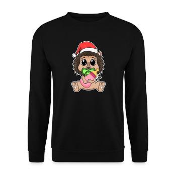 Noël Bébé Lion - Sweat-shirt Unisexe - noir - Devant - Alina (178cm) & Michal (187cm)