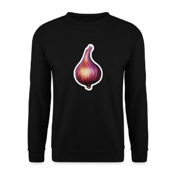 Illustration de l’oignon rouge – Cuisine vintage - Sweat-shirt Unisexe - noir - Devant - Alina (178cm) & Michal (187cm)