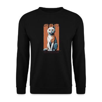 Cat Lovers - Unisex Sweatshirt - black - Front - Alina (178cm) & Michal (187cm)