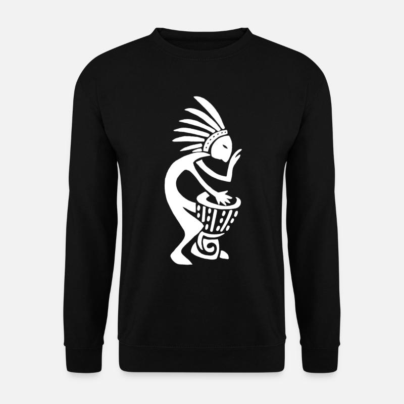 Tam Tam Player (White) - Unisex Sweatshirt - black