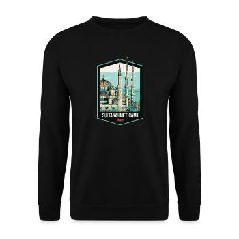 Grande Mosquée Bleue d'Istambul, Turquie - Sweat-shirt Unisexe - noir - Devant - Alina (178cm) & Michal (187cm)