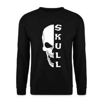 The White Skull - Unisex Sweatshirt - black - Front - Alina (178cm) & Michal (187cm)