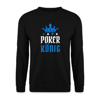 Jeu de cartes de joueur professionnel de jeu de casino Poker King - Sweat-shirt Unisexe - noir - Devant - Alina (178cm) & Michal (187cm)