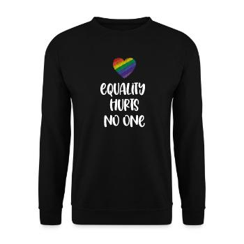 LGBT Pride Month - Equality Hurts No One - Unisex Sweatshirt - black - Front - Alina (178cm) & Michal (187cm)
